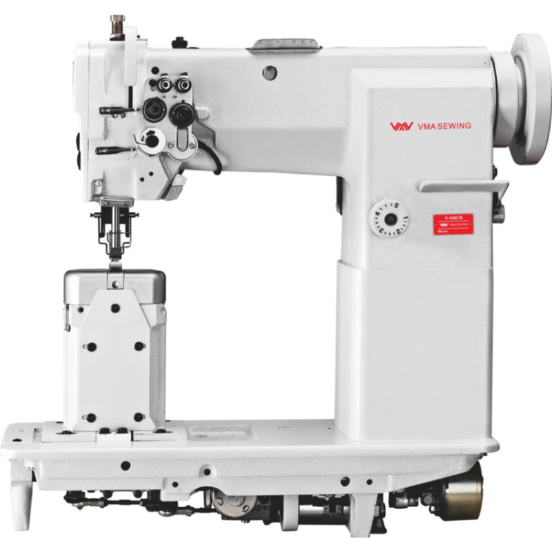 V-6867E Needle feed electronic post bed machine